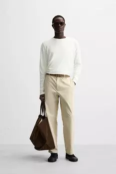 Свитер из вискозной смеси ZARA, устрично-белый