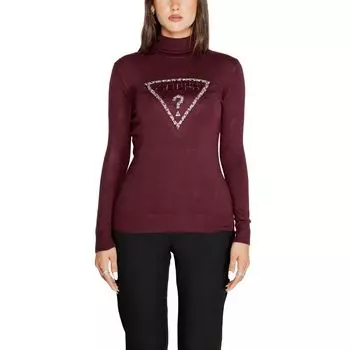 Свитер из вискозы цвета бордо GUESS