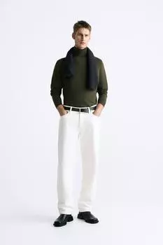 Свитер из вискозы ZARA, темно-зеленый