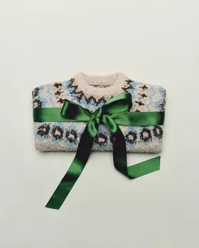 Свитер из жаккардовой букле ZARA, кэмел