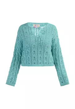 Свитер IZIA Strick, бирюзовый
