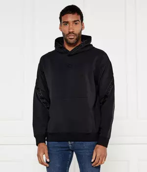 Свитер изношен. Regular fit Hugo, черный