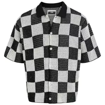 Свитер Jack & Jones Athletico Crochet short sleeve, черный