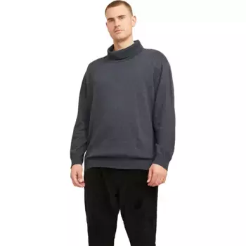 Свитер Jack & Jones Basic Plus Size high neck, серый