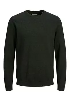 Свитер Jack & Jones EBASIC CREW NECK NOOS, цвет Dark Green