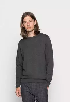 Свитер Jack & Jones EBASIC CREW NECK NOOS, цвет Dark Grey Melange