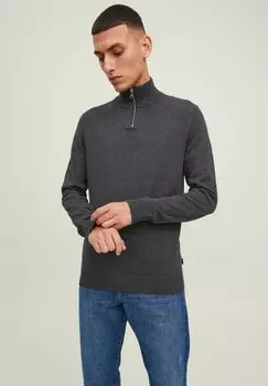 Свитер Jack & Jones EEMIL HALF ZIP NOOS, цвет Dark Grey Melange