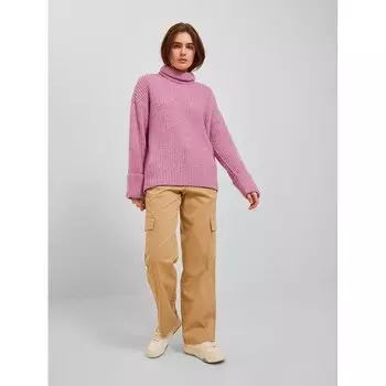 Свитер Jack & Jones Ellinora High Neck, розовый