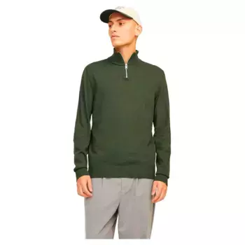 Свитер Jack & Jones Emil Half Zip, зеленый