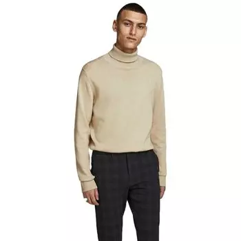 Свитер Jack & Jones Emil Knit Roll Neck Detail Melange, бежевый