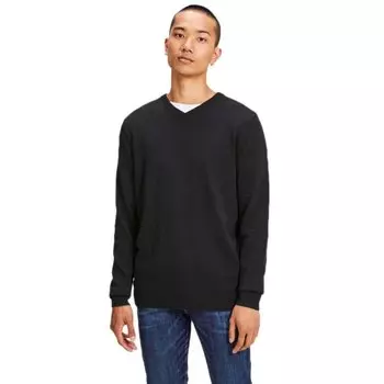 Свитер Jack & Jones Essential Basic Knitted V-Neck, черный