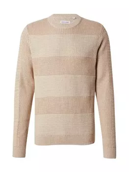 Свитер JACK & JONES HUGO, цвет Beige/Dark beige