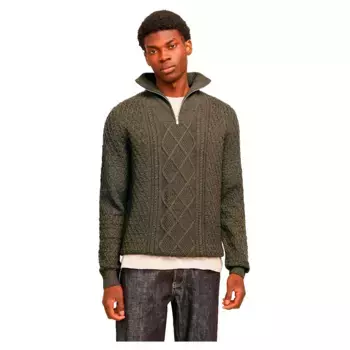 Свитер Jack & Jones North half zip, зеленый