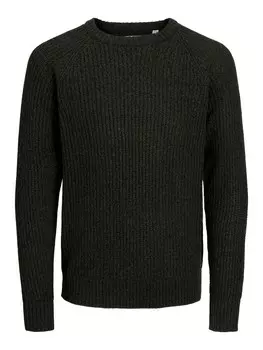 Свитер Jack & Jones Plus Sweater, темно-зеленый