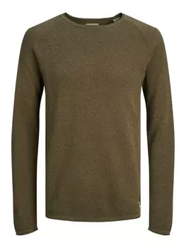 Свитер JACK & JONES Regular fit Sweater JJEHill, цвет mottled brown