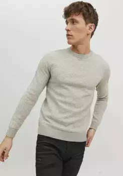 Свитер Jack & Jones с круглым вырезом "ATLAS KNIT CREW NECK", серый