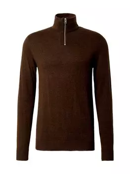 Свитер JACK & JONES Sweater JJEEmil, темно-коричневый
