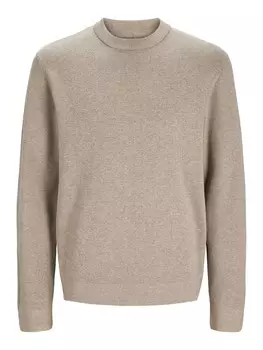 Свитер JACK & JONES Sweater JPRBLaMilano, серо-бежевый