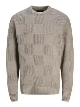 Свитер JACK & JONES Sweater, серо-бежевый