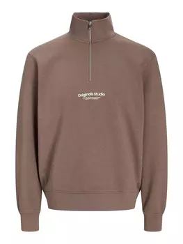 Свитер JACK & JONES Sweatshirt JORVESTERBRO, коричневый