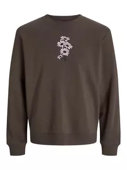 Свитер JACK & JONES Sweatshirt, коричневый