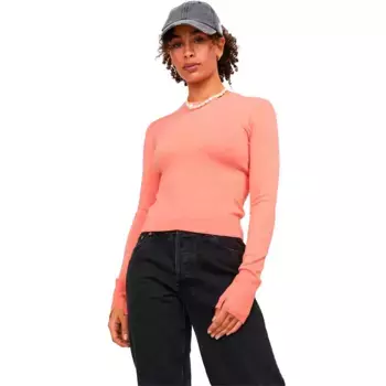 Свитер Jack & Jones Valentina Soft Crop JJXX, оранжевый