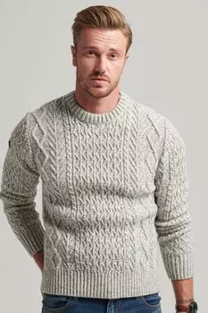 Свитер Jacob с круглым вырезом Superdry, серый