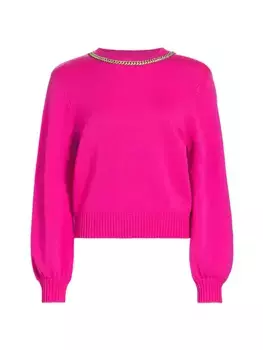 Свитер Jake из мериносовой шерсти Generation Love, ярко-розовый