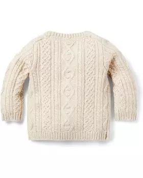 Свитер Janie and Jack Cabled Crew Sweater, кремовый