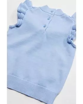 Свитер Janie and Jack Cap Sleeve Pointelle Sweater, синий