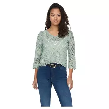 Свитер Jdy New Sun 3/4 Cropped V Neck, зеленый