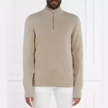 Свитер Эбрандо стандартного кроя Boss, бежевый