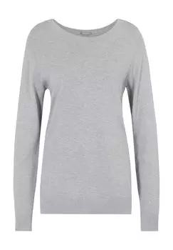 Свитер Элея, вырез лодочка, манжеты в рубчик, женский Galeria, цвет Grey Melange