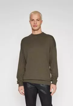 Свитер JJEEMIL MOCK NECK Jack & Jones, деталь оливкового цвета/меланж