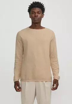 Свитер JJEHILL CREW NECK NOOS Jack & Jones, абрикосовый лед