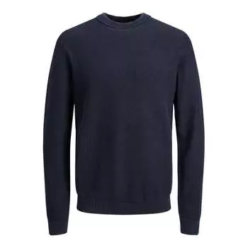 Свитер jjgeorge вязки с круглым вырезом Jack & Jones, синий
