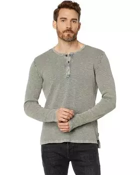Свитер John Varvatos Memphis Waffle Henley in Fadeaway Wash Y1891X88, цвет Grey Heather