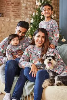 Свитер JoJo Maman Bb с рождественскими мотивами и скандинавским узором Jojo Maman Bb, серый