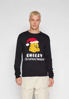 Свитер JORFESTIVE XMAS CREW NECK Jack & Jones, черный