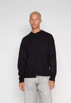 Свитер JORJUNE SPLIT CREW NECK Jack & Jones, черный