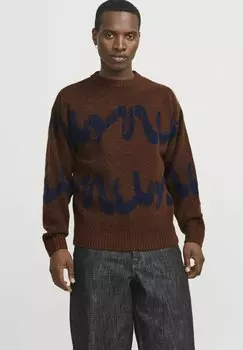 Свитер JOROLLIE CREW NECK Jack & Jones, коричневый