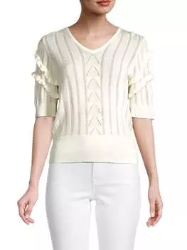 Свитер Joseph A с оборками, белый