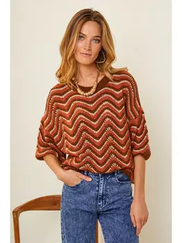 Свитер Josfine Daylan, коричневый