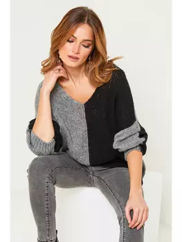 Свитер Josfine Josef, серо-черный