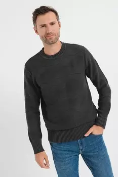 Свитер Josh с овальным вырезом Jack & Jones, серый