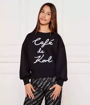 Свитер кафе де карл Regular fit Karl Lagerfeld Kids, черный