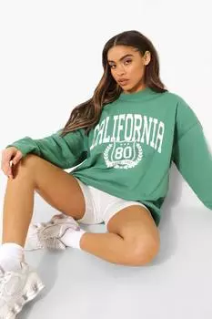 Свитер калифорния супер-объемного размера Boohoo, зеленый