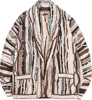 Свитер Kapital 7G Knit Gaudy Crew Sweater 'Brown', коричневый
