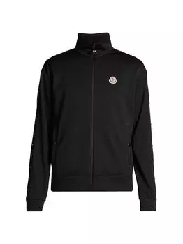 Свитер-кардиган на молнии Moncler, черный
