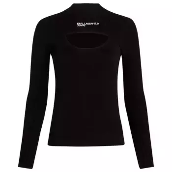 Свитер Karl Lagerfeld A4W18013 high neck, черный